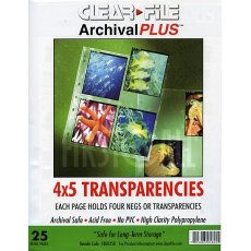 Clearfile 34B Negative Pages 4x5in Archival Plus (25)