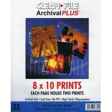 Clearfile 38B Print Pages 8x10in Archival Plus Pack of 25