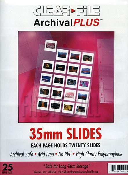 Clearfile Clearfile 21B Slide Pages 35mm Archival Plus Pack of 25