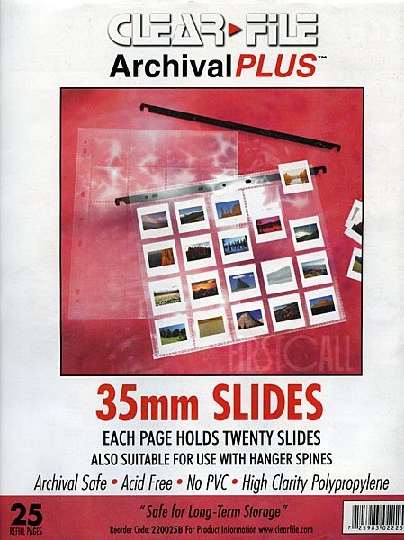 Clearfile Clearfile 22B Slide Pages 35mm Archival Plus Pack of 25