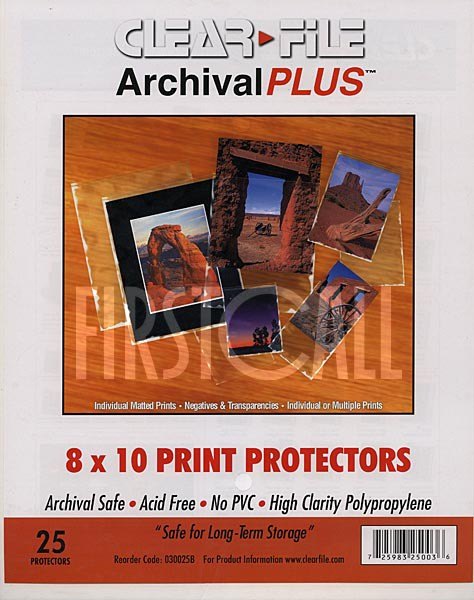 Clearfile Clearfile 030B Print Protectors 8x10in Pack of 25