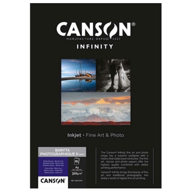 Canson Canson Baryta Photographique II 310, A4, Pack of 25