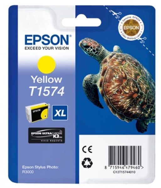 Epson Epson Ink Jet Cartridge T1574, Turtle, Yellow