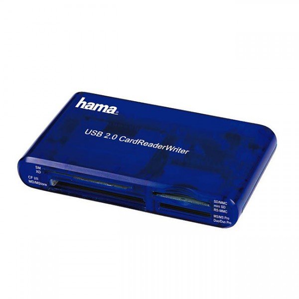 Hama Hama 35in1 USB 2.0 Multicard Reader, blue