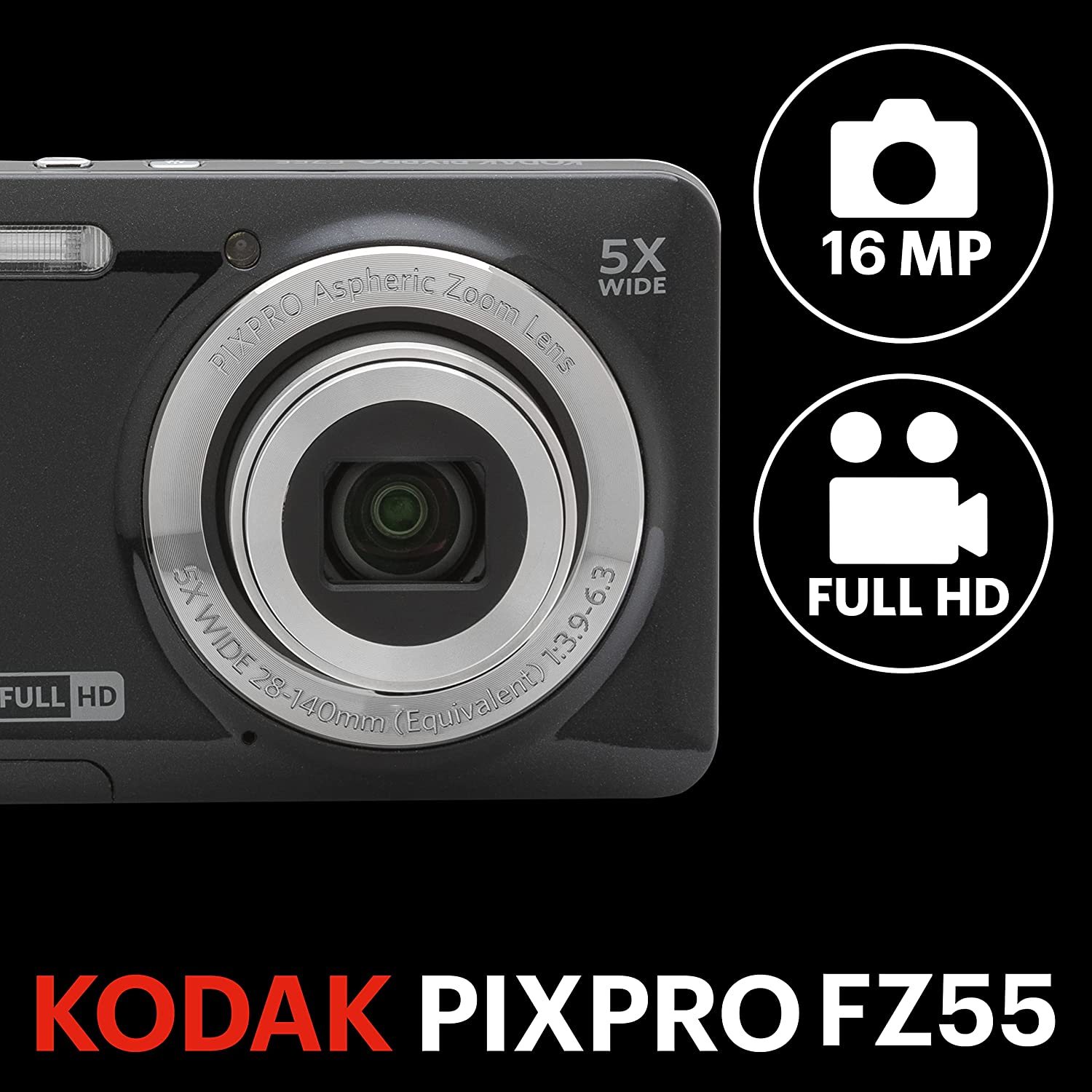 Kodak PIXPRO FZ55 16MP Digital Camera Blue Original Box 819900014082 eBay