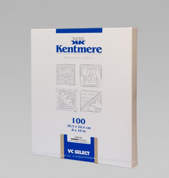 8x10 Kentmere VC Select Variable Contrast Medium Weight RC Fine Lustre Paper 100 Sheets 
