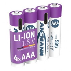 Ansmann Li-Ion Rechargeable Battery USB-C port - AAA 1.5v (4)
