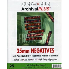 Clearfile 12B Negative Pages 35mm Archival Plus Pack of 25