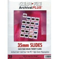 Clearfile 21B Slide Pages 35mm Archival Plus Pack of 25