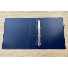 Clearfile Storage Sheet Binder 4 Ring, 85, Blue padded