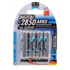 Ansmann Ni-MH 2850 mAh Rechargeable AA size, Pack of 4