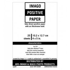 Imago Direct Positive Black & White RC, 5 x 4in, Pack of 25