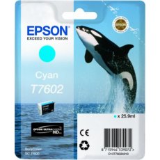 Epson Ink Jet Cartridge T7602 Killer Whale Cyan - Clearance - Expired 2024