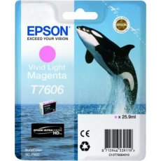 Epson Ink Jet Cartridge T7606 Killer Whale, Vivid Light Magenta  - Clearance - Expired 2024