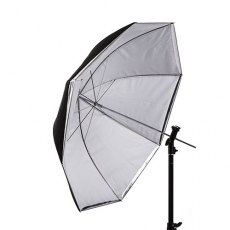 U4TRSI Translucent/Silver Convertible Umbrella, 43 inch