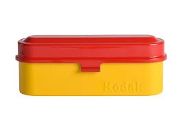 Reto Reto Kodak Classic Metal 35mm Film Case, Yellow/Red Lid