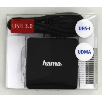 HAMA USB 3.0 MULTI-CARD READER SD/CF/MICROSD BLACK