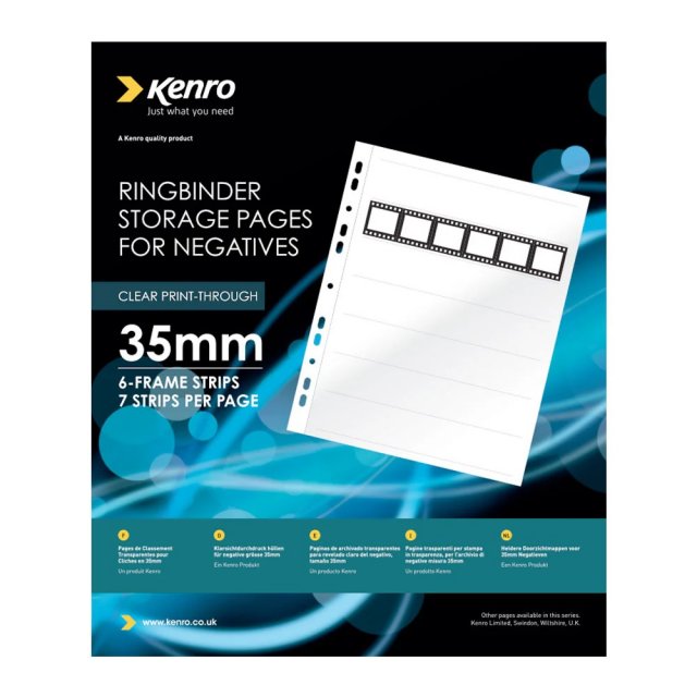 Kenro Kenro Negative Pages, Print Thru Acetate, 35mm, 25 sheets