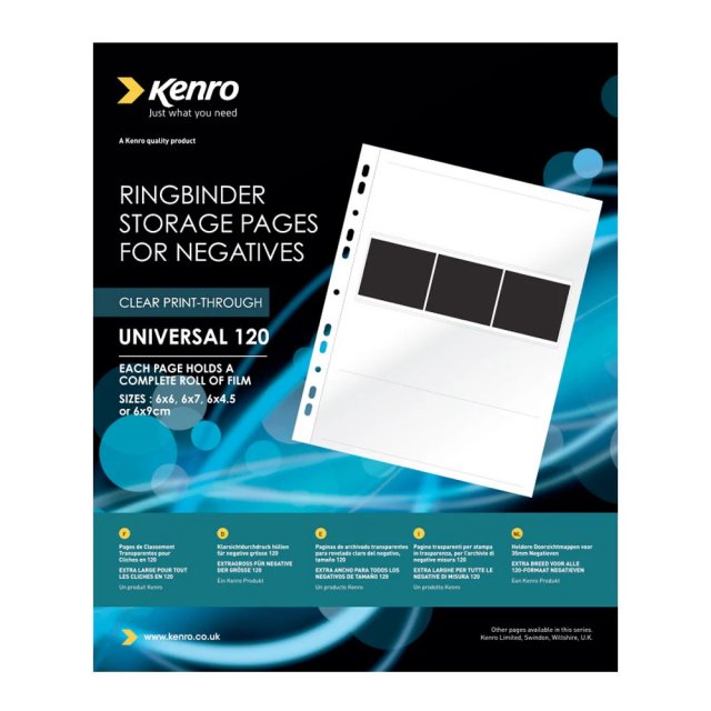 Kenro Kenro Negative Pages, Print Thru Acetate, 6 x 6cm, 25 sheets
