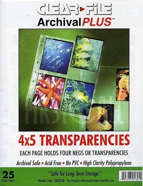 Clearfile Clearfile 34B Negative Pages 4x5in Archival Plus (25)
