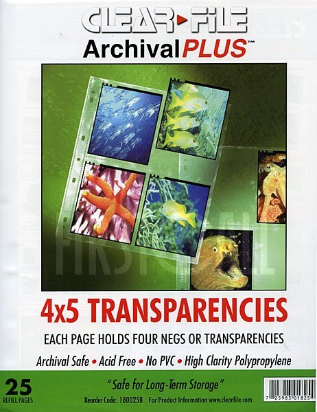 Clearfile Clearfile 34B Negative Pages 4x5in Archival Plus (25)