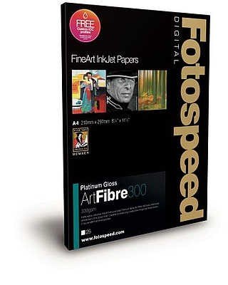 Fotospeed Fotospeed Platinum Gloss Art Fibre, A3, Pack of 25