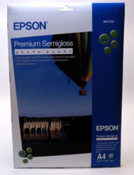 Epson Epson SO41332, Premium Semigloss Photo Paper, A4, Pack of 20