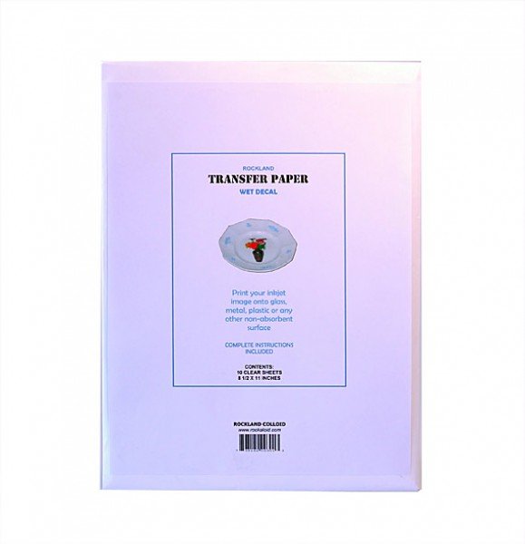 Rockland Rockland Inkjet Transfer Paper for Glass, 8.5x11 in, 10 S