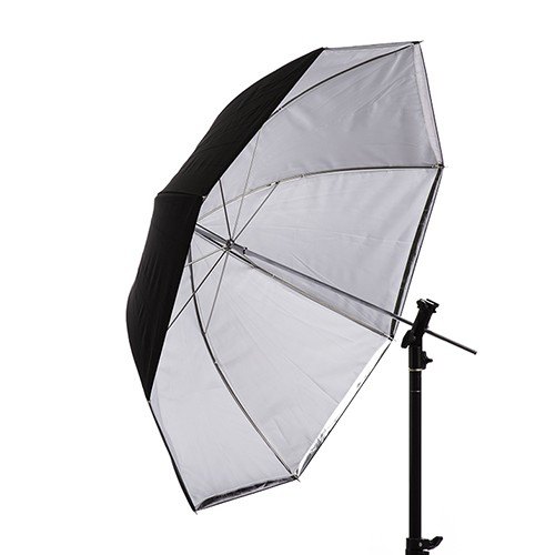 Interfit U3TRSI Translucent/Silver Convertible Umbrella, 36 inch