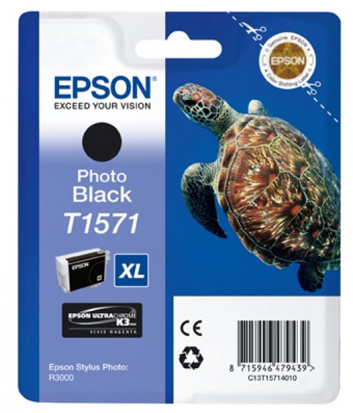 Epson Epson Ink Jet Cartridge T1571, Turtle, Photo Black