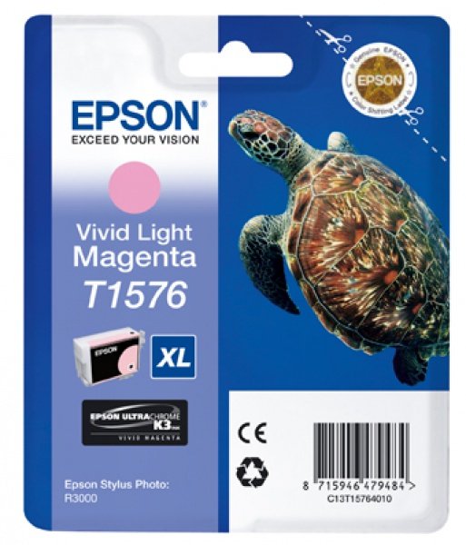 Epson Epson Ink Jet Cartridge T1576, Turtle, Vivid Light Magenta