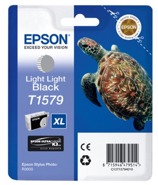 Epson Epson Ink Jet Cartridge T1579, Turtle, Light Light Black