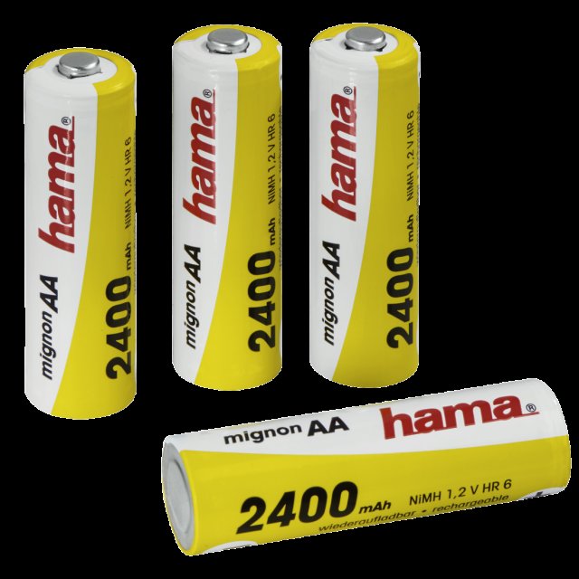 Hama Hama Ni-MH 2400 mAh Rechargeable AA, Pack of 4