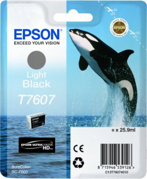 Epson Epson Ink Jet Cartridge T7607 Killer Whale, Light Black