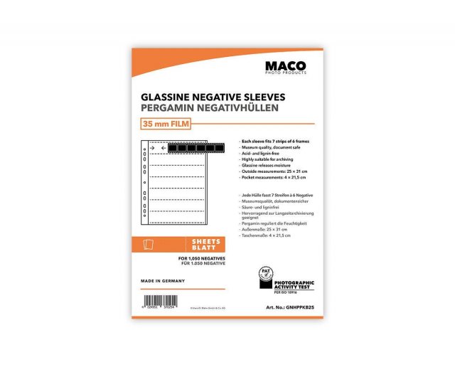 MACO MACO Negative Pages, Paper (glassine), 35mm, 100 sheets