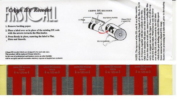 Firstcall Firstcall DX Recoder Labels, ISO 125