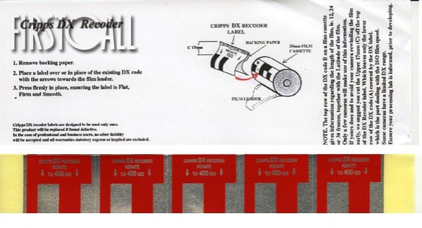 Firstcall Firstcall DX Recoder Labels, ISO 400