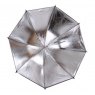 Paterson Brolly, LIT313 Silver/Black Reflective Umbrella, 36 inch